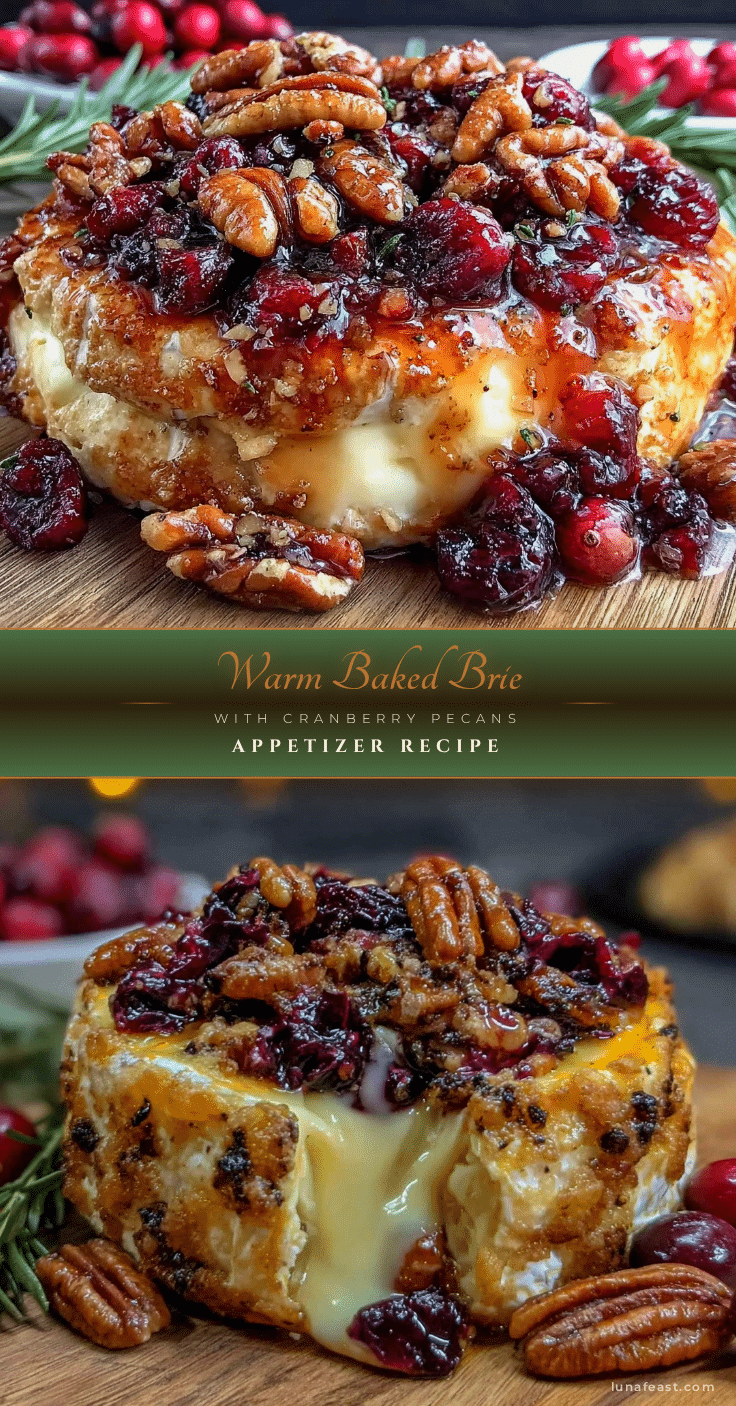 baked brie with cranberries and pecans recipe