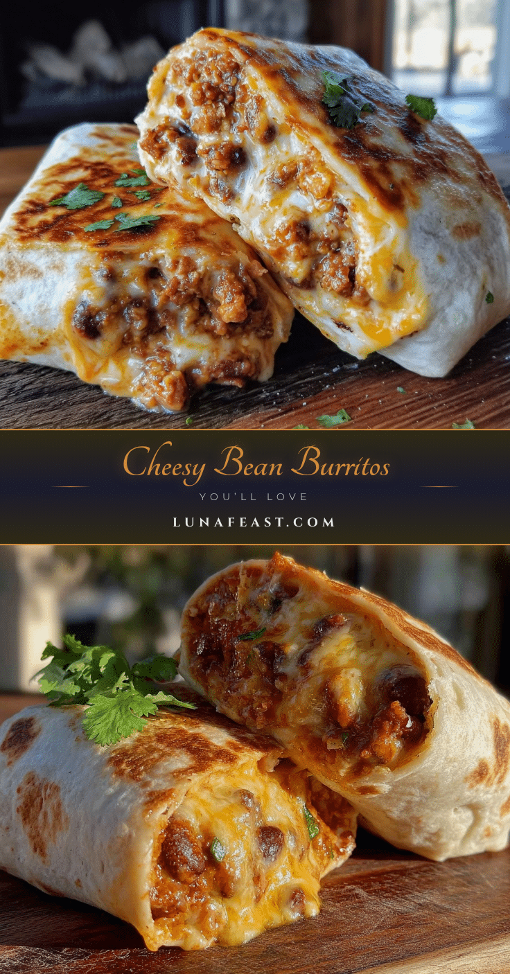 creamy bean and cheese burritos recipe