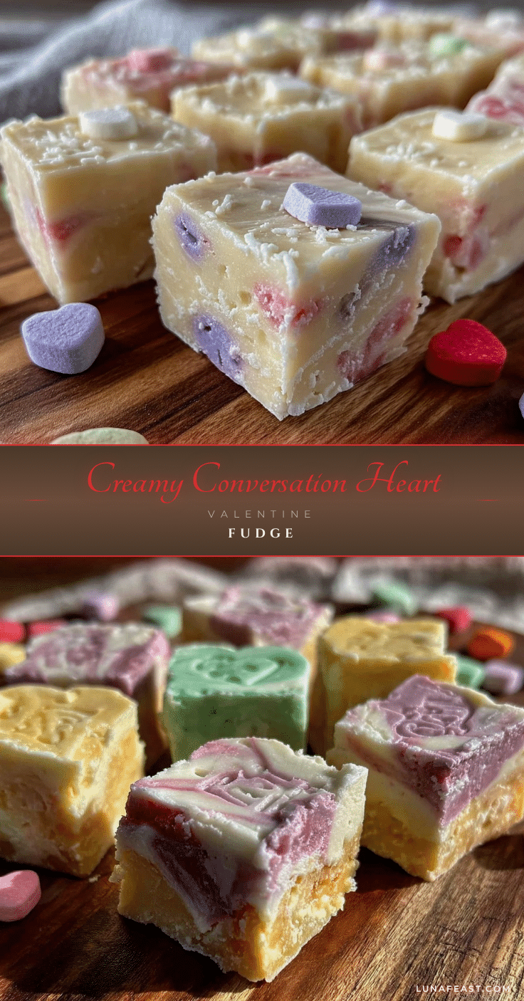 creamy conversation heart fudge recipe