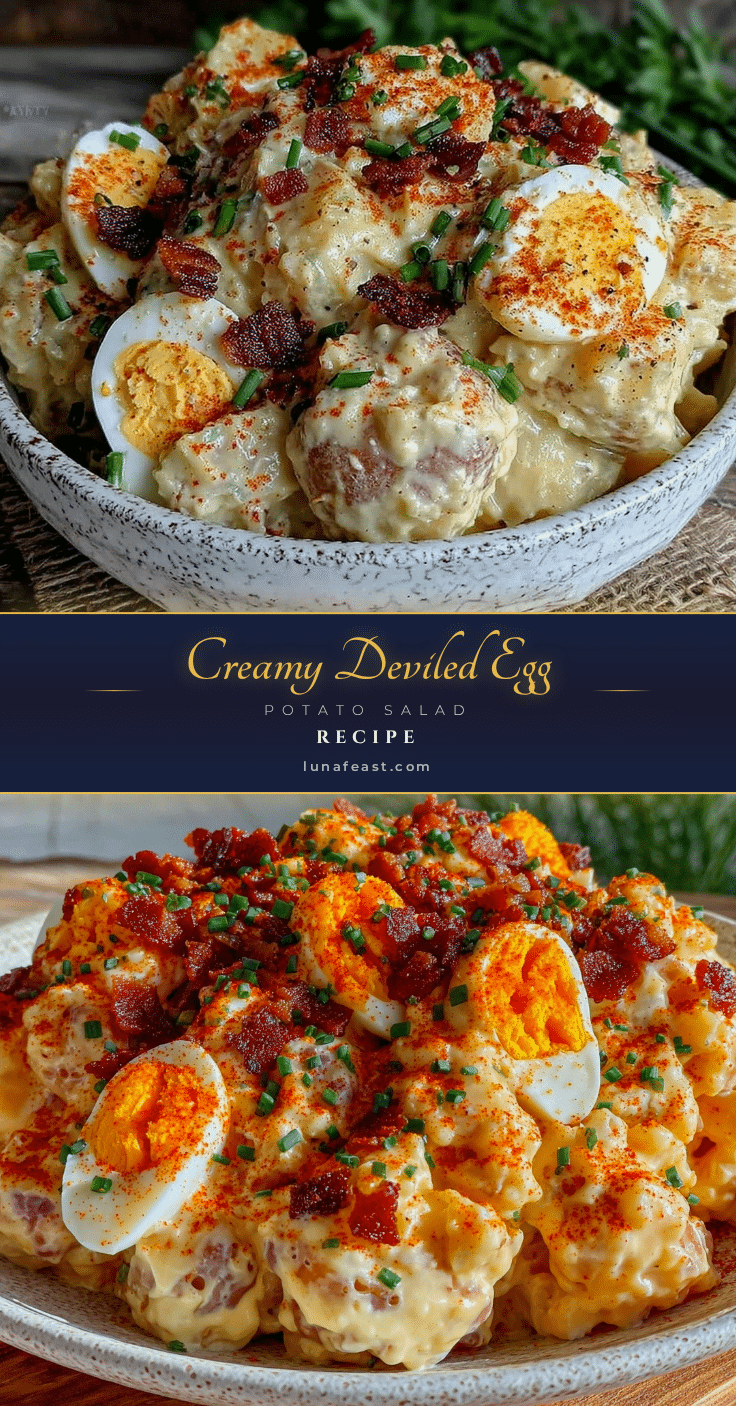 creamy deviled egg potato salad recipe