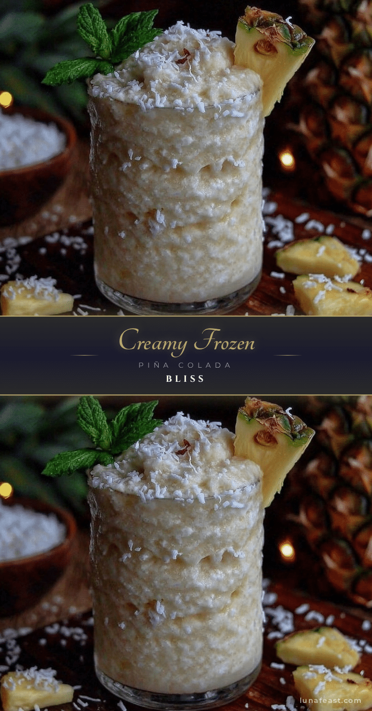 creamy frozen piña colada cocktail recipe