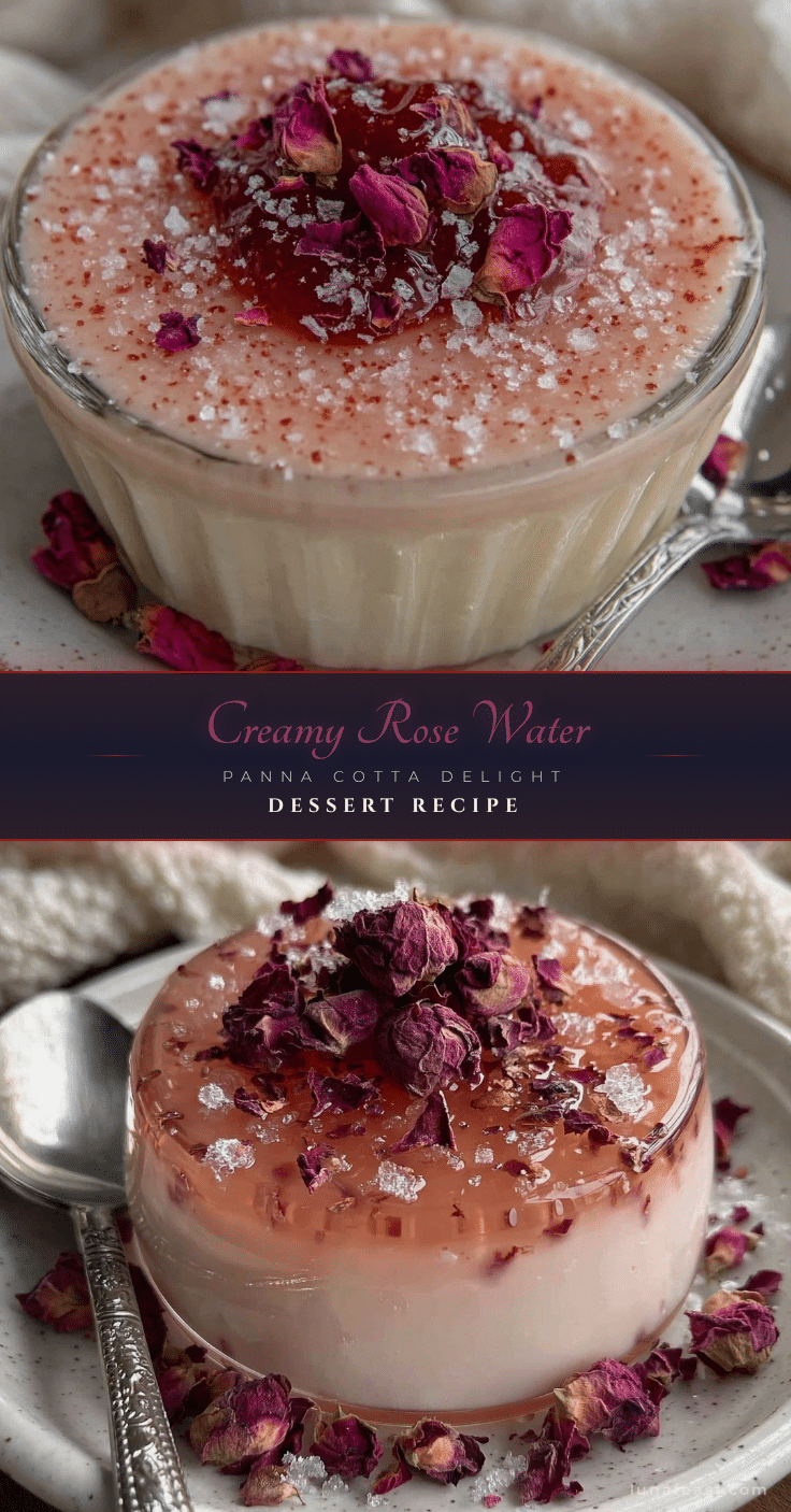 Creamy Rose Water Panna Cotta recipe