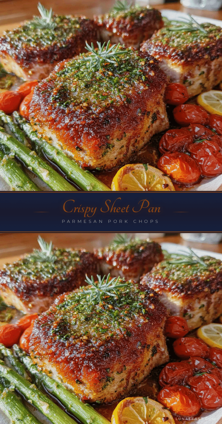 crispy sheet pan parmesan pork chops recipe
