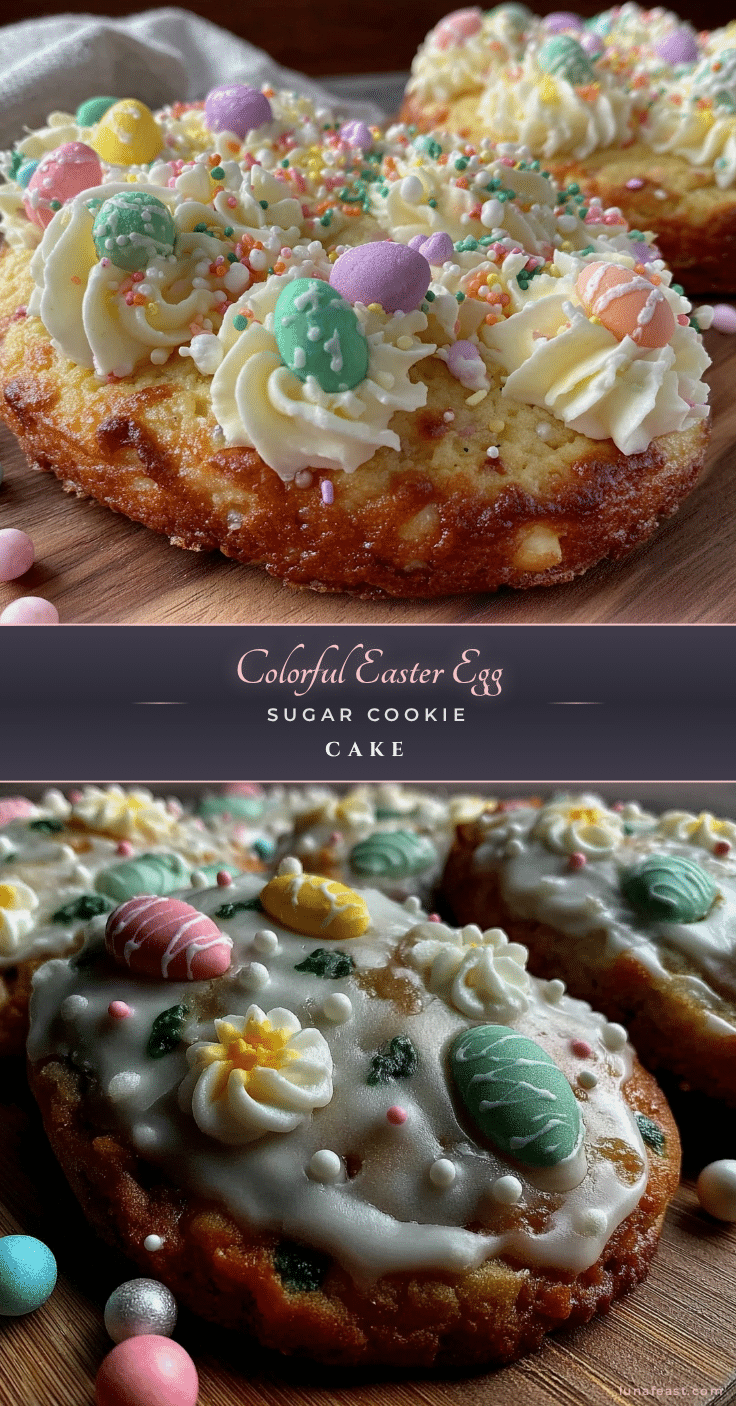 Easter egg sugar cookie cake recipe