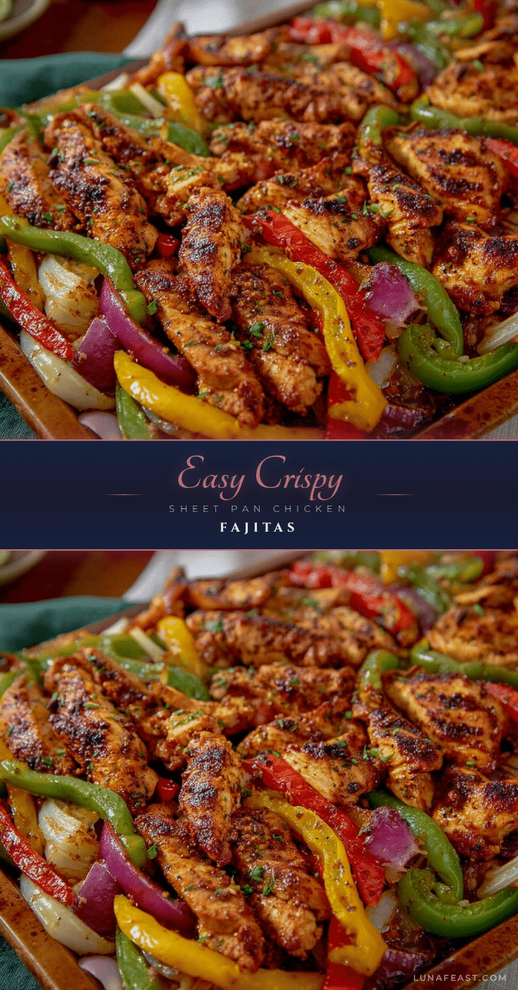 easy crispy sheet pan chicken fajitas recipe