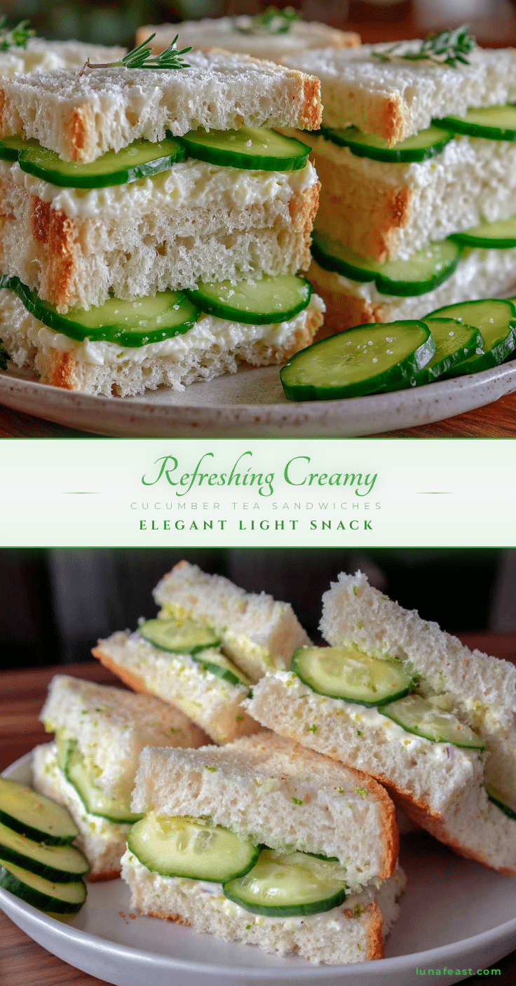fresh creamy cucumber tea sandwiches recipe