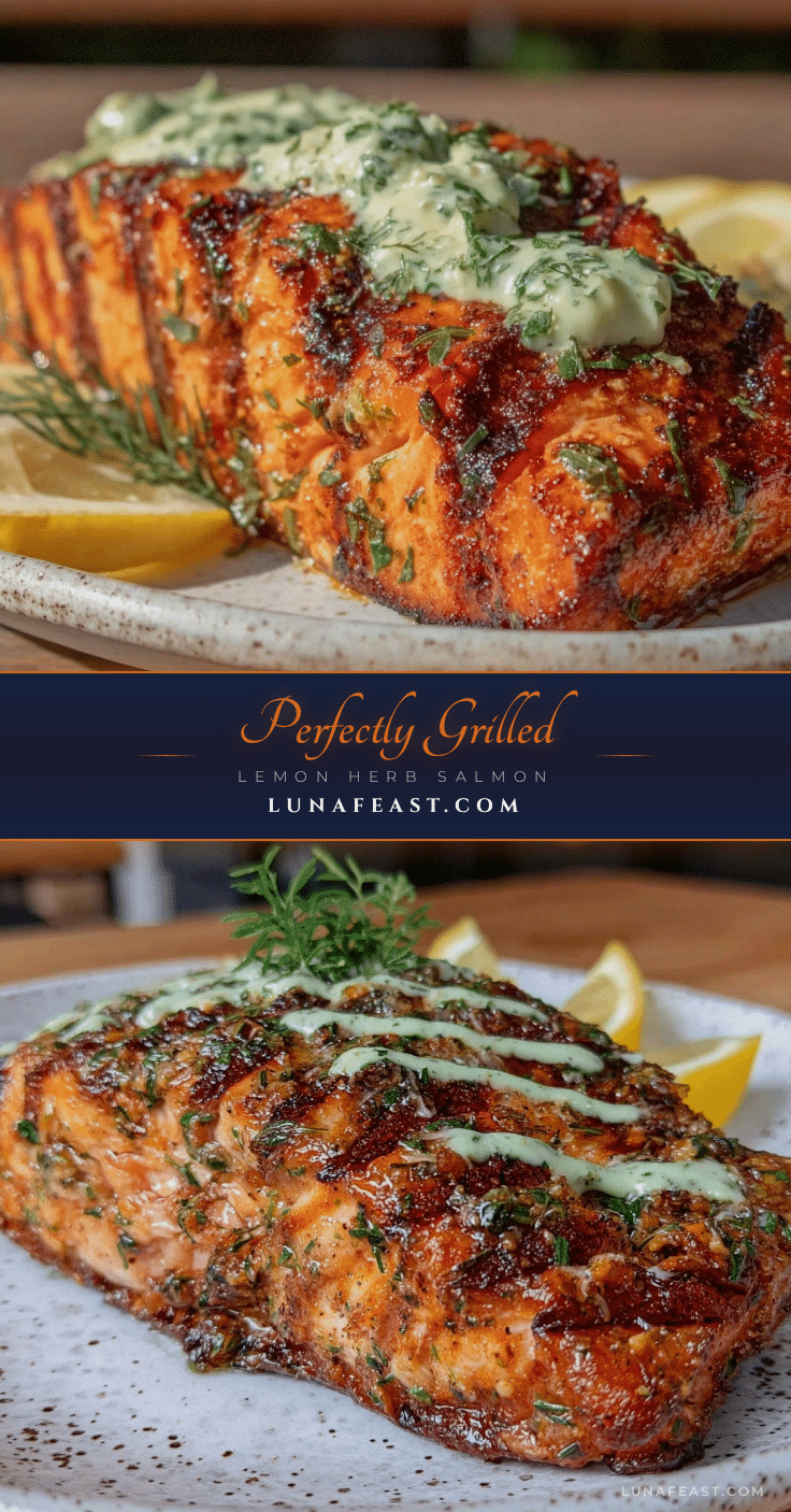 grilled lemon herb salmon recipe