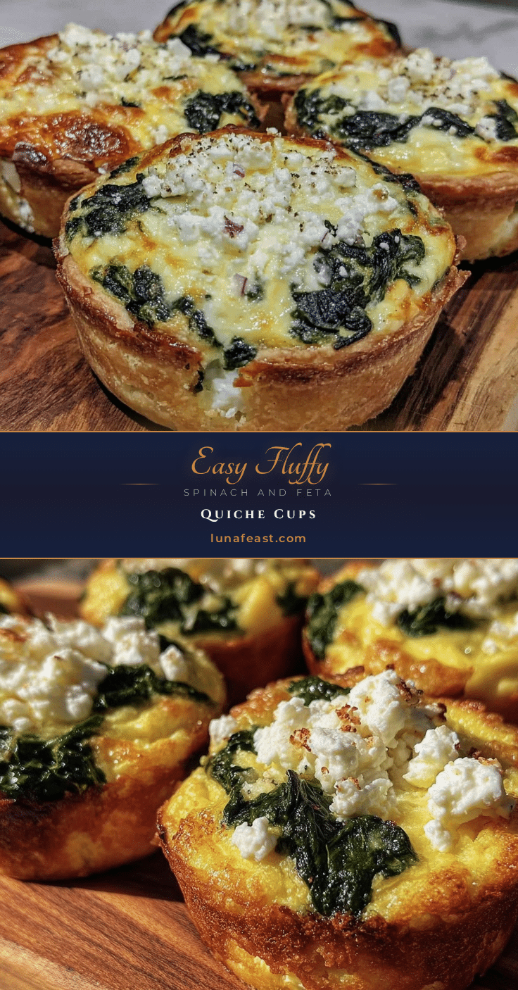 spinach and feta quiche cups recipe