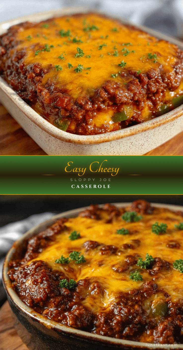 cheesy sloppy joe casserole recipe