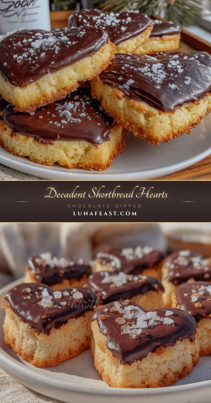 chocolate-dipped shortbread hearts recipe