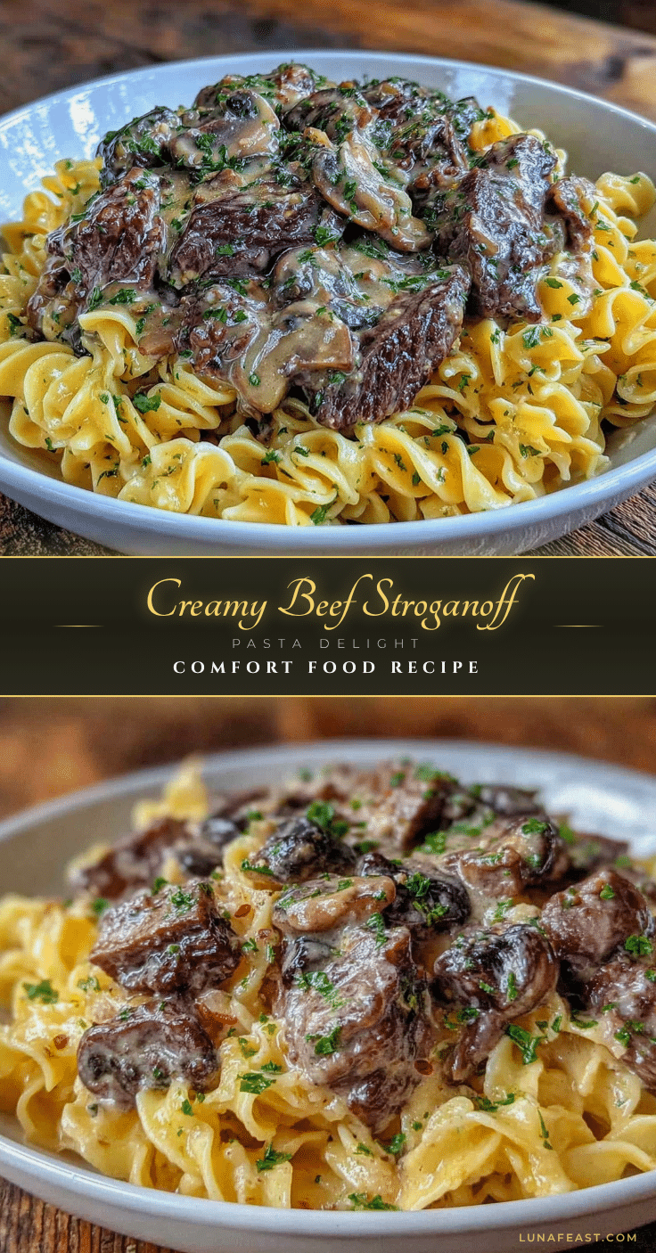 creamy beef stroganoff pasta recipe