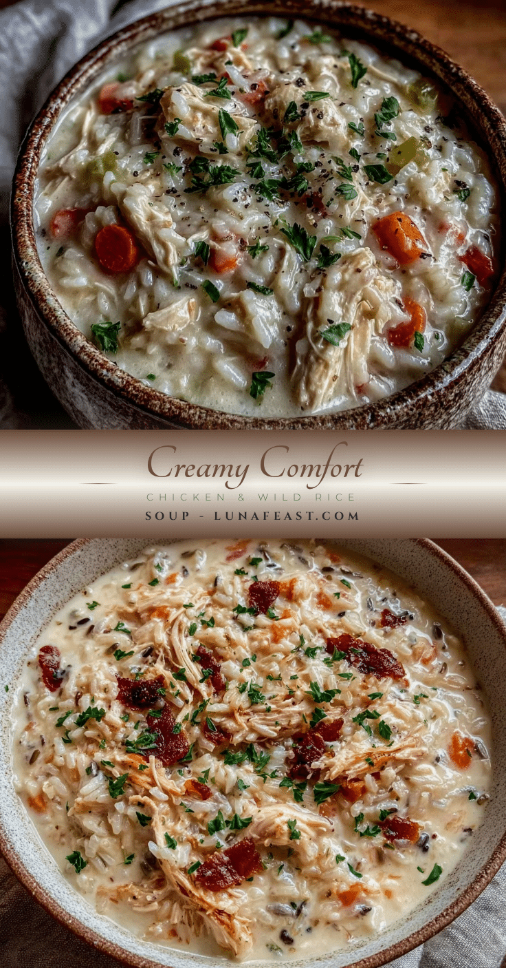 creamy chicken and wild rice soup recipe