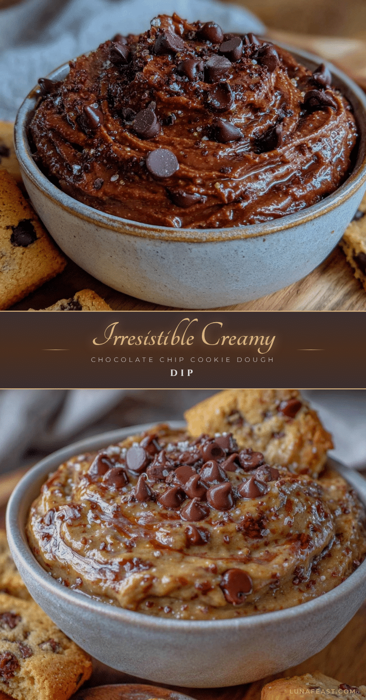 creamy chocolate chip cookie dough dip recipe