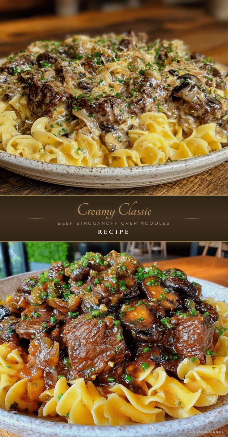 creamy classic beef stroganoff recipe