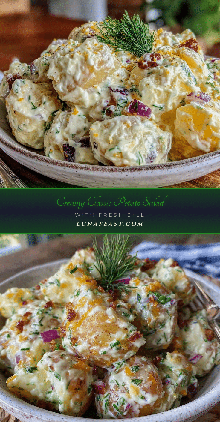 creamy classic potato salad with fresh dill recipe