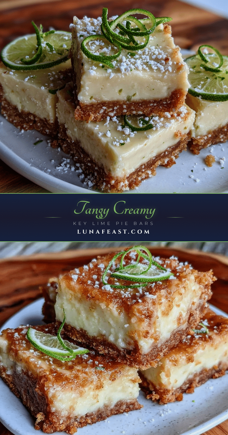 creamy key lime pie bars recipe