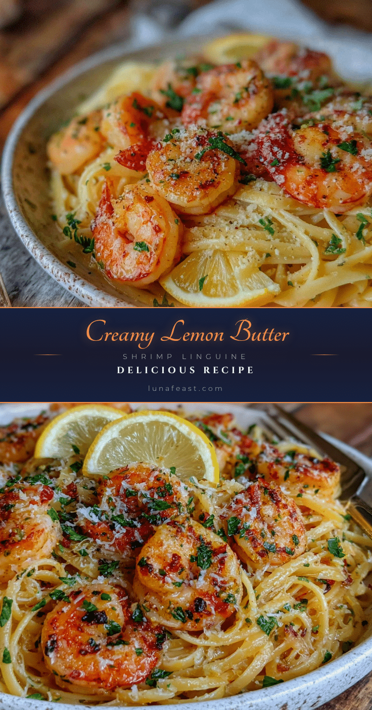 creamy lemon butter shrimp linguine recipe