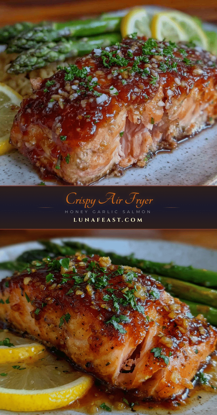 crispy air fryer honey garlic salmon recipe