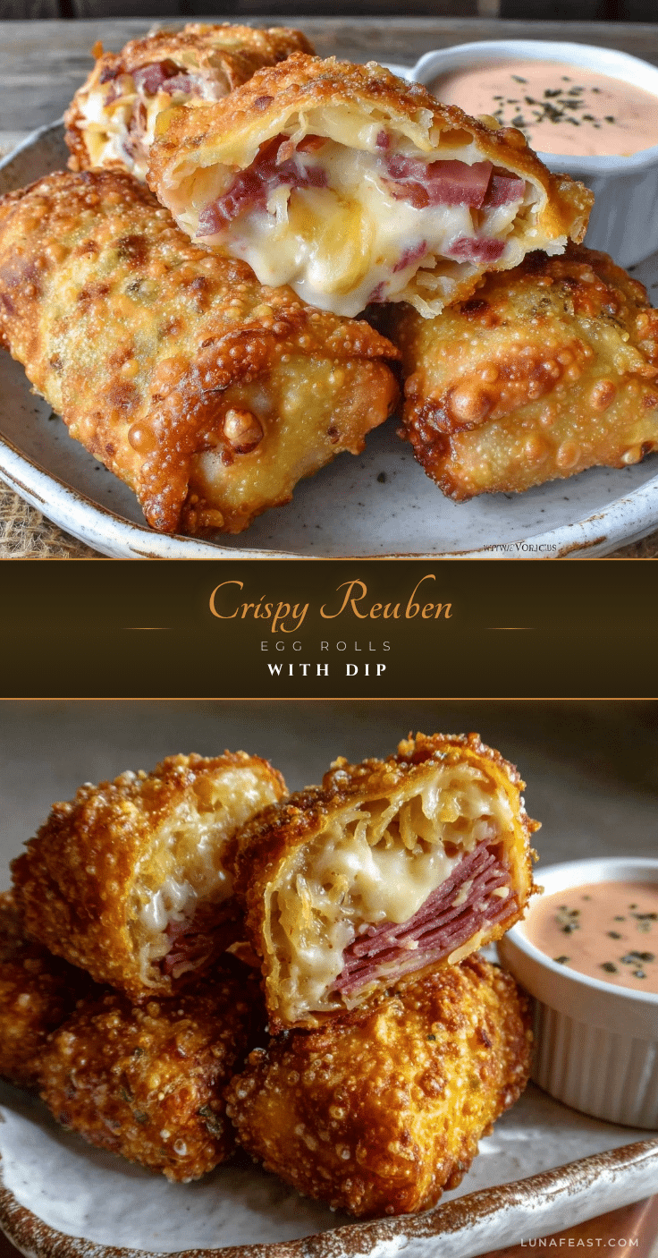 Crispy Reuben Egg Rolls recipe