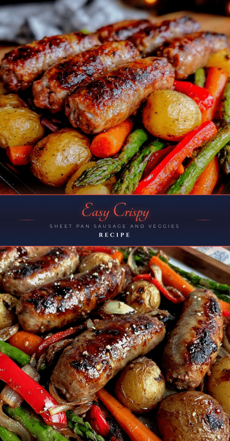 crispy sheet pan sausage and vegetables recipe