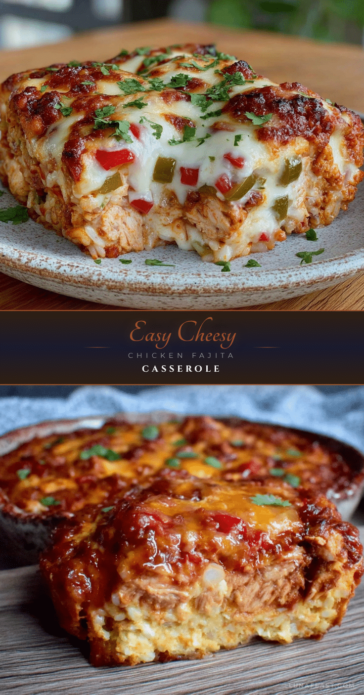 easy cheesy chicken fajita casserole recipe
