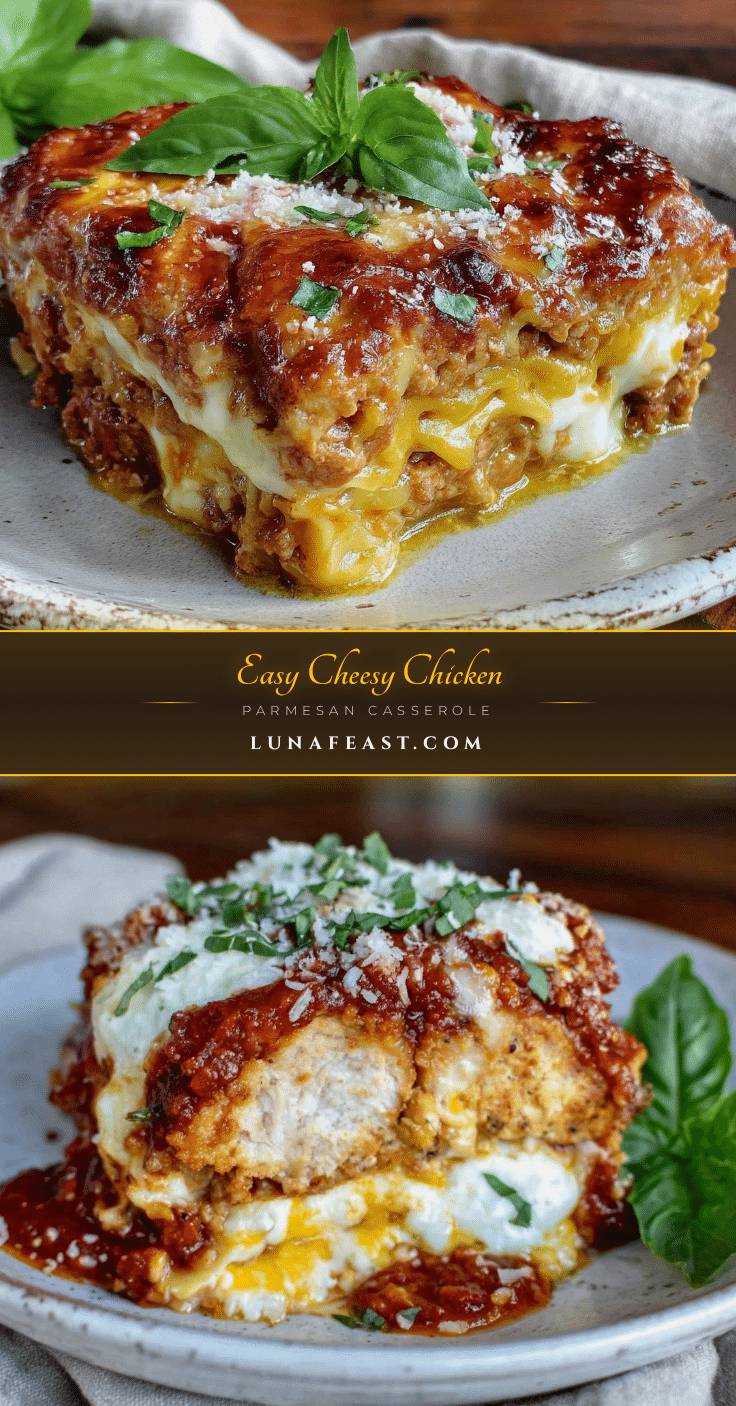 easy cheesy chicken parmesan casserole recipe