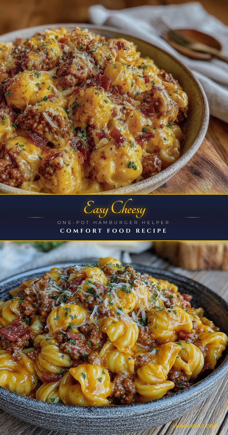 easy cheesy one-pot hamburger helper copycat recipe
