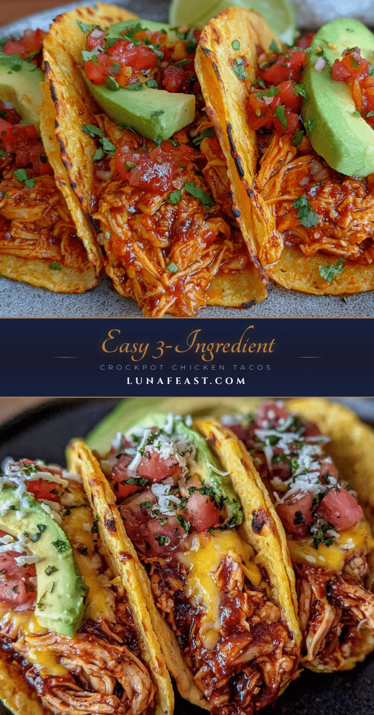 easy crockpot chicken tacos recipe