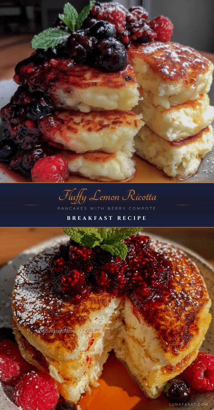 fluffy lemon ricotta pancakes recipe