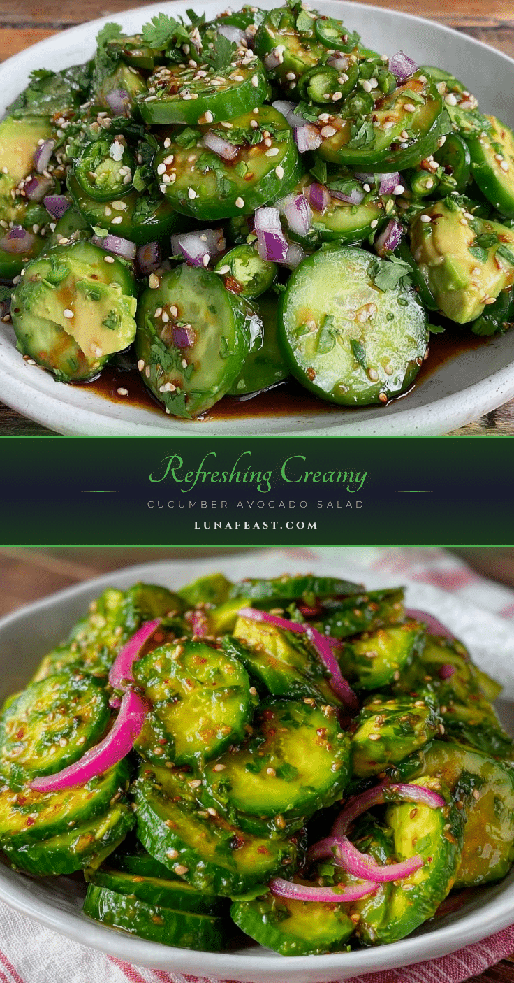 fresh cucumber avocado salad recipe