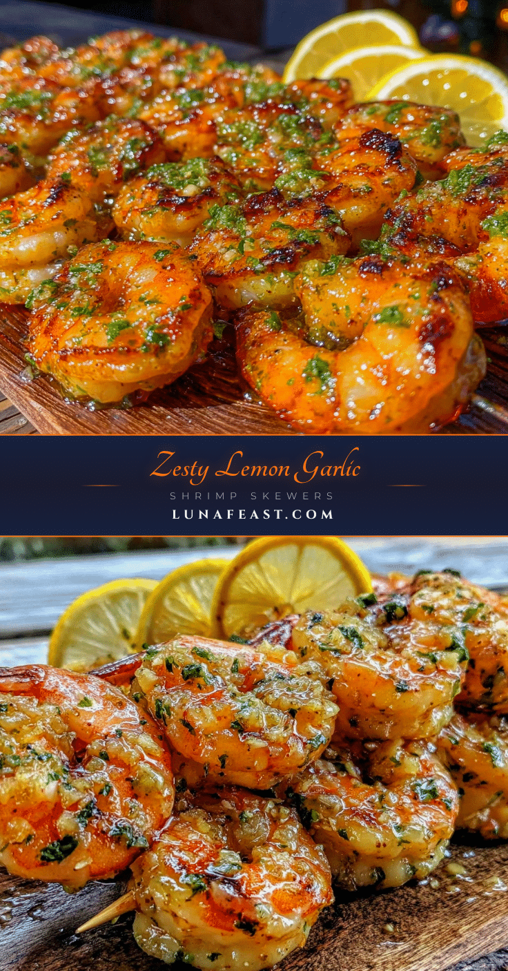 fresh lemon garlic shrimp skewers recipe