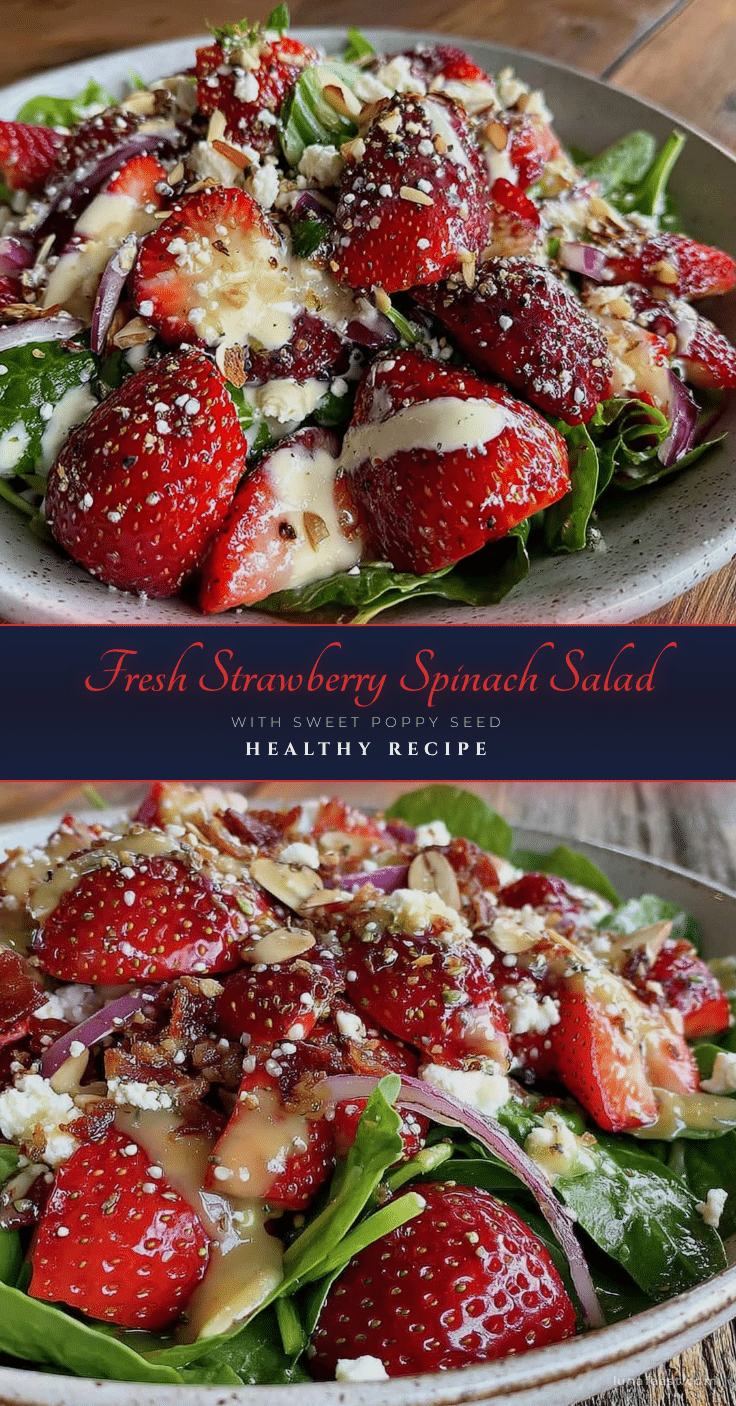 fresh strawberry spinach salad recipe