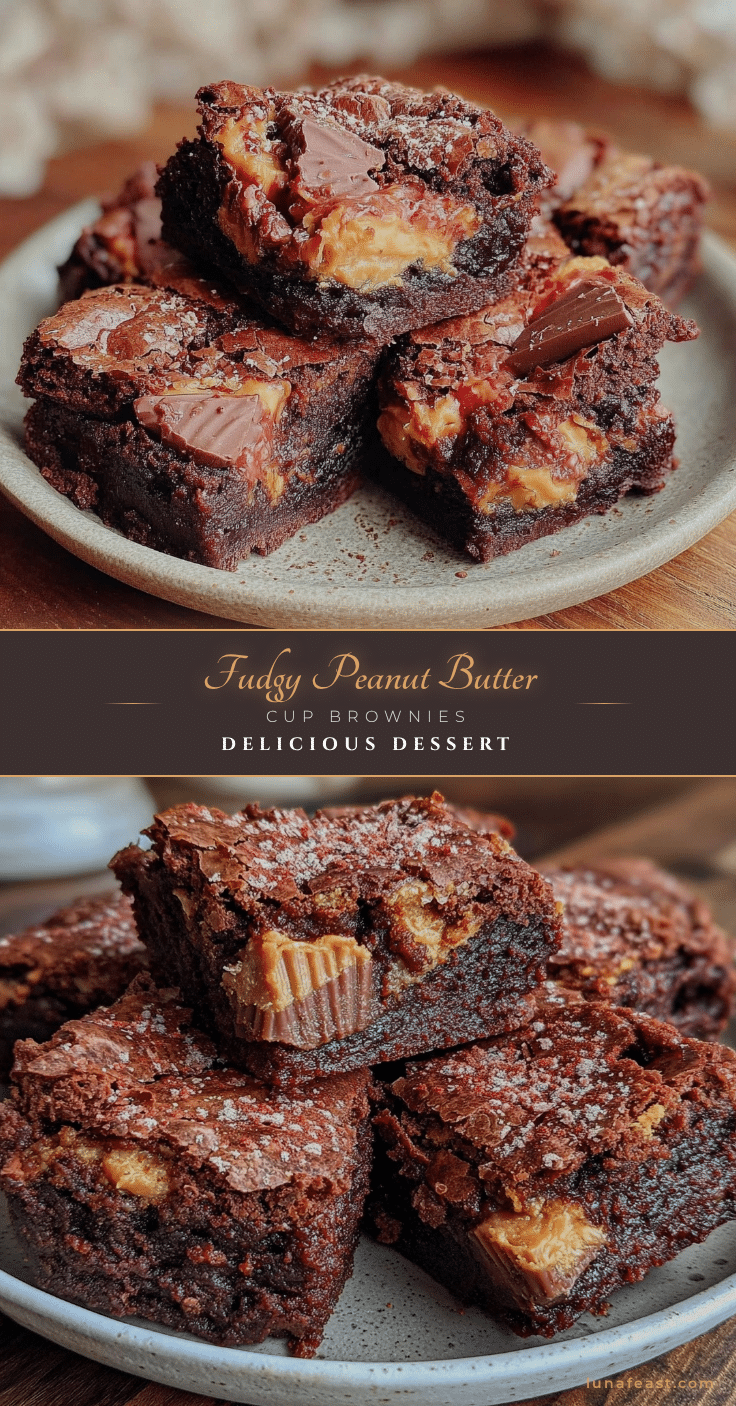 fudgy peanut butter cup brownies recipe