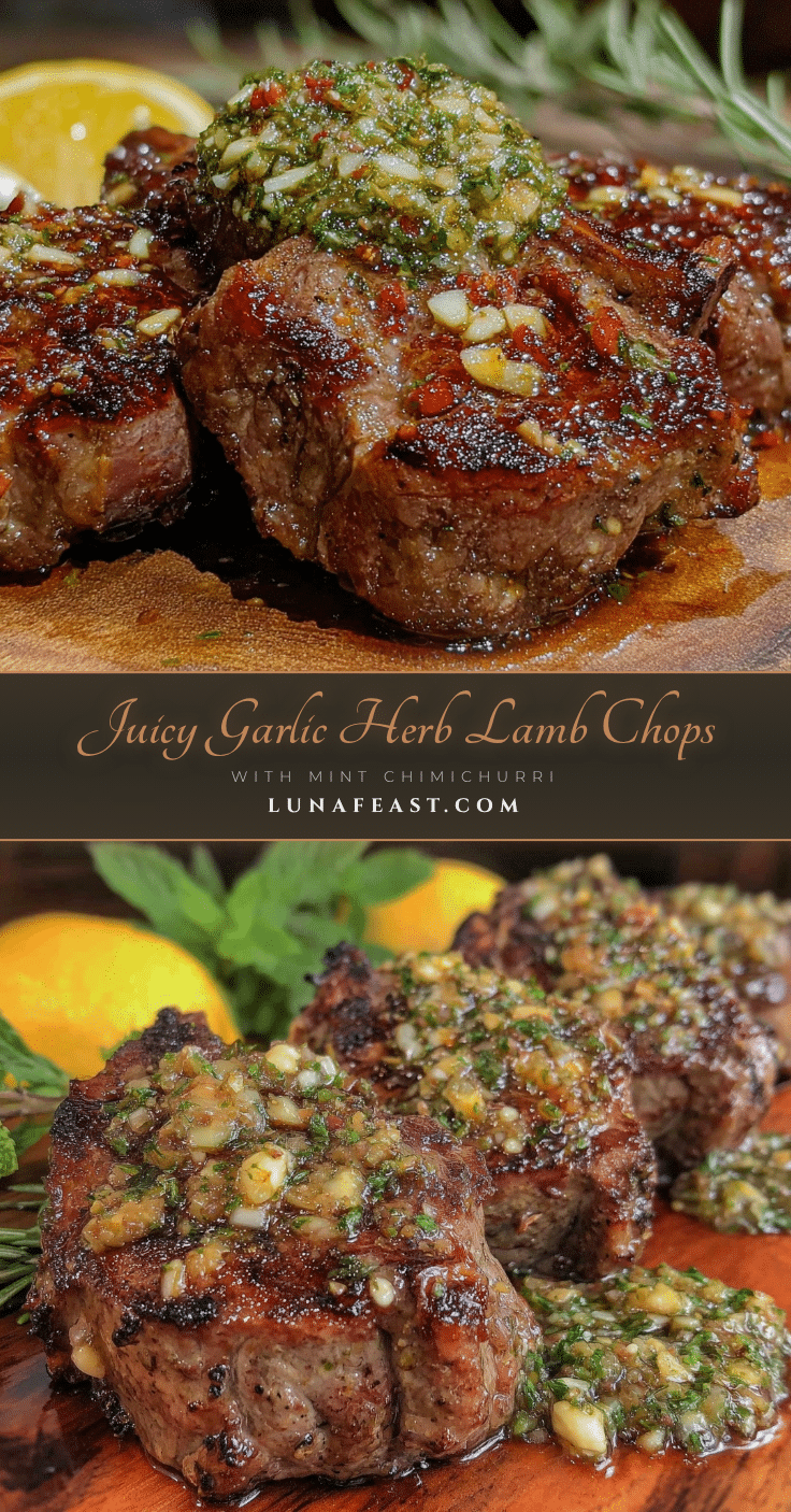 garlic herb lamb chops recipe