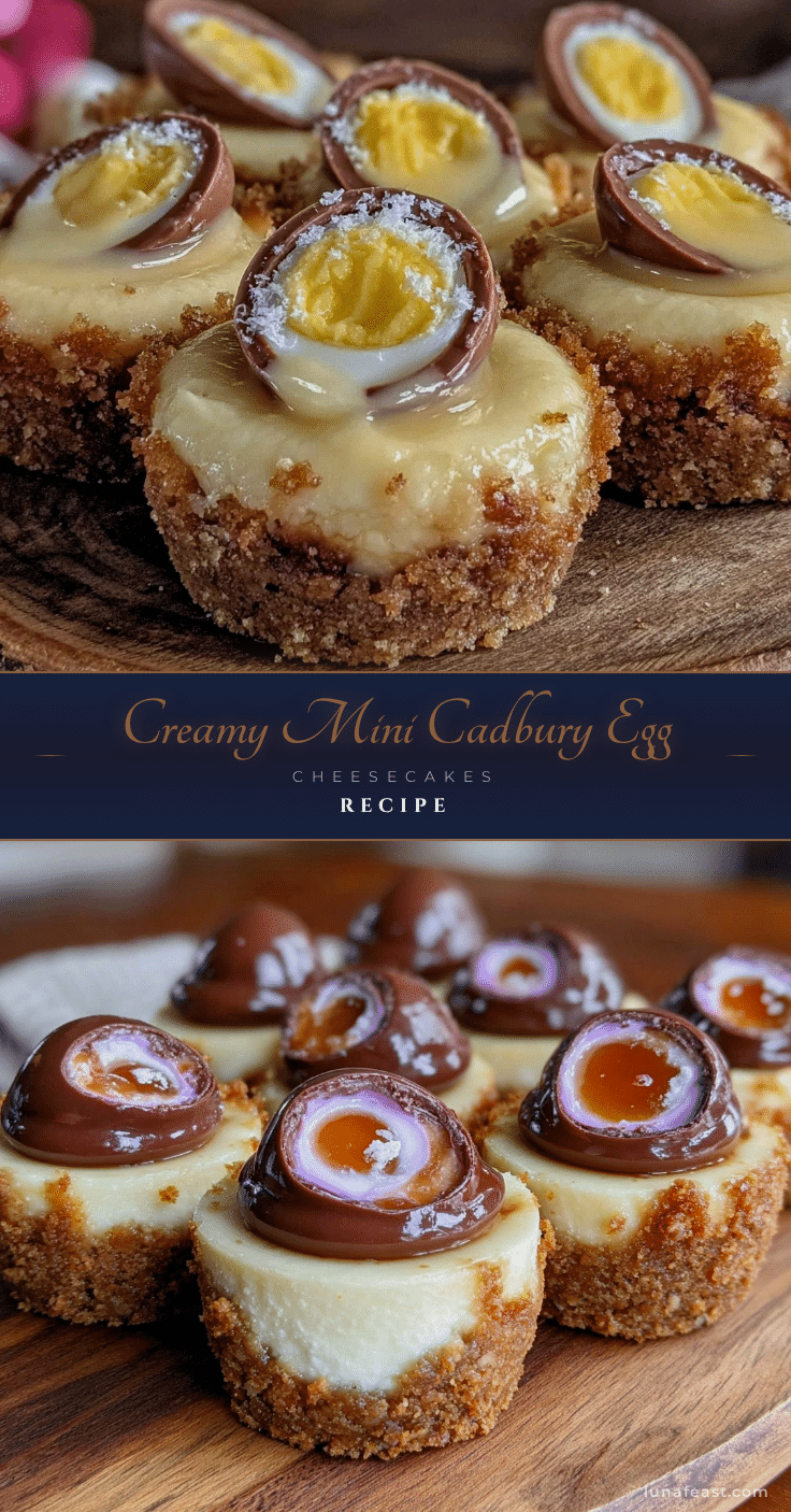 mini cadbury egg cheesecakes recipe