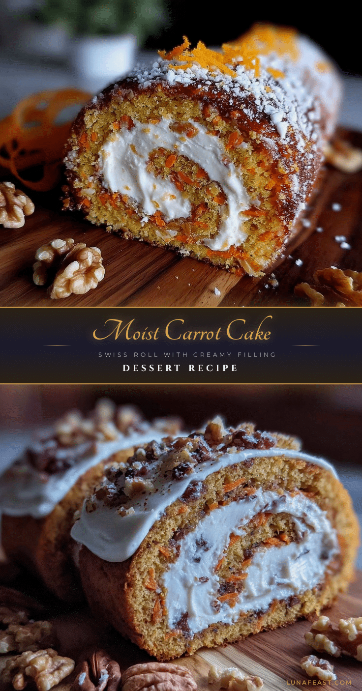 Moist Carrot Cake Swiss Roll recipe