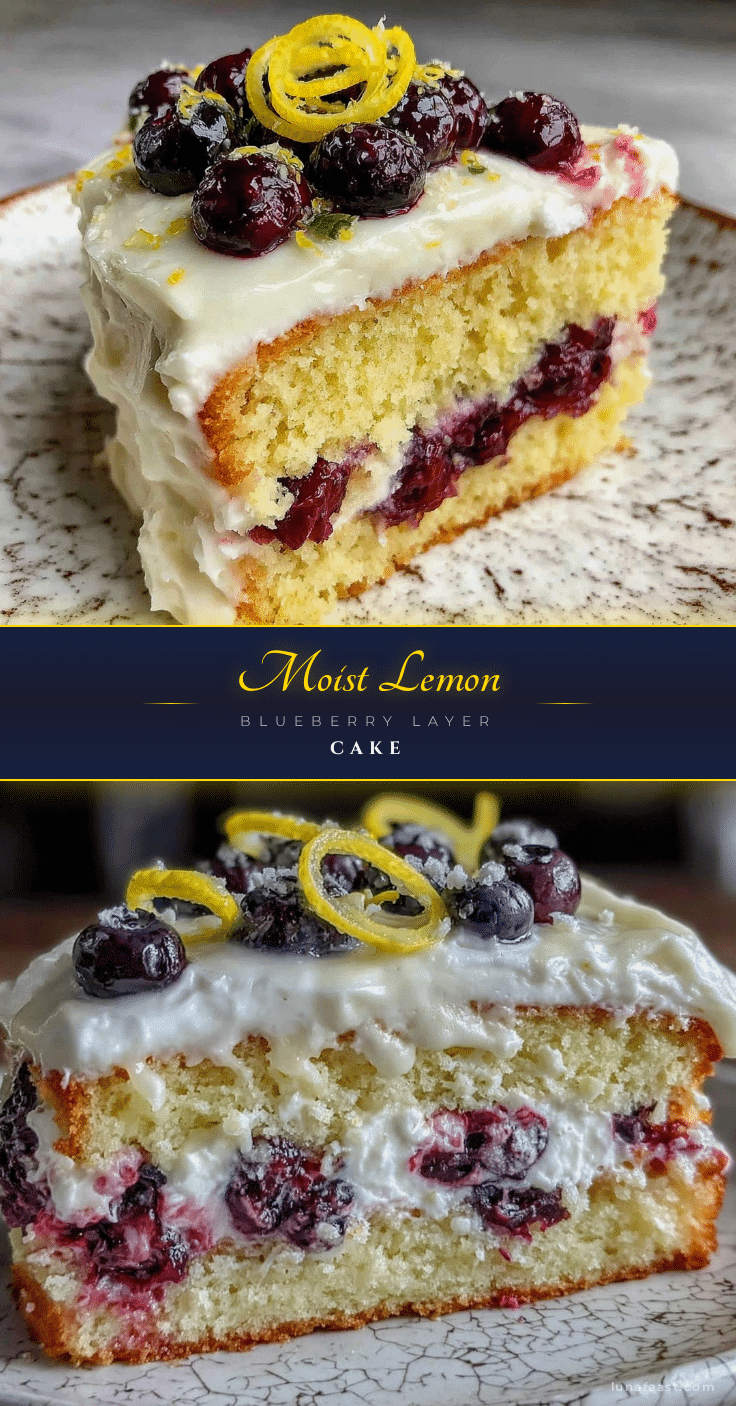 moist lemon blueberry layer cake recipe