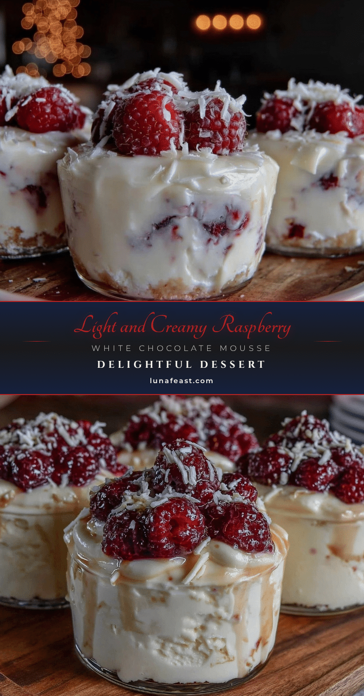 no-bake raspberry white chocolate mousse cups recipe