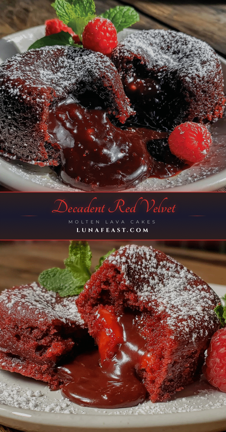 red velvet molten lava cakes recipe