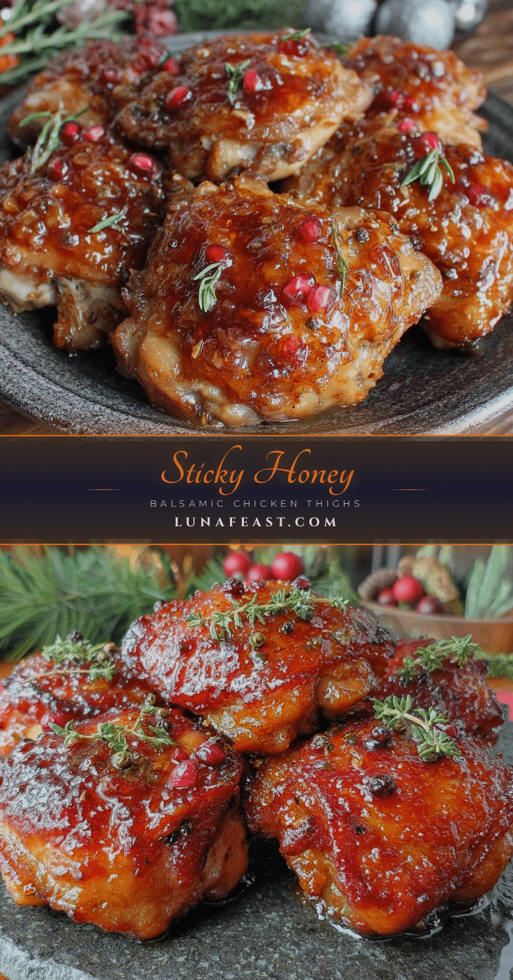 savory honey balsamic chicken thighs recipe