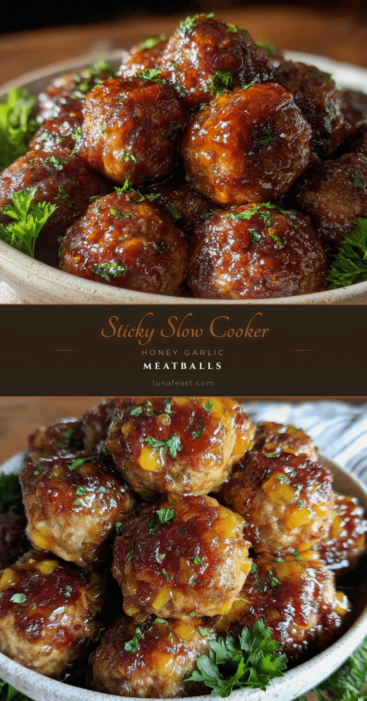 slow cooker honey garlic meatballs recipe