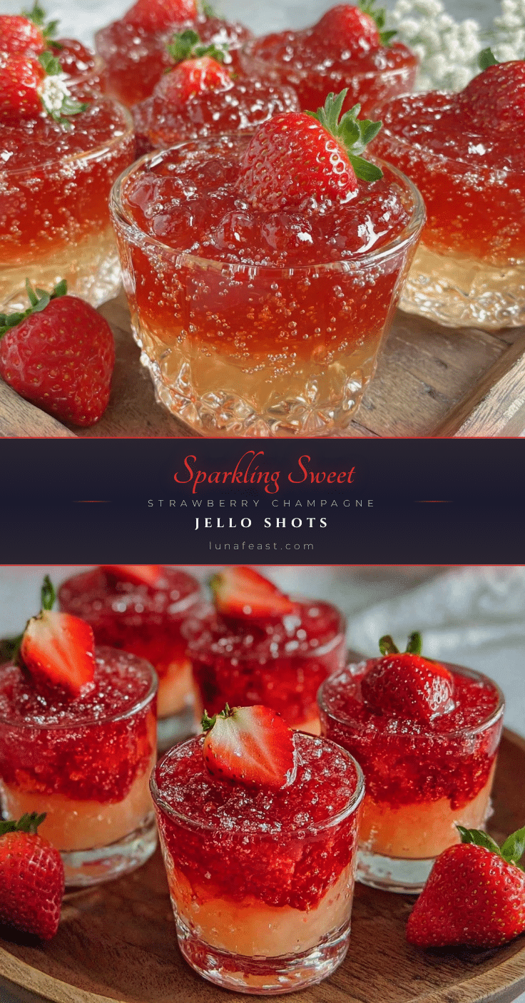 strawberry champagne jello shots recipe
