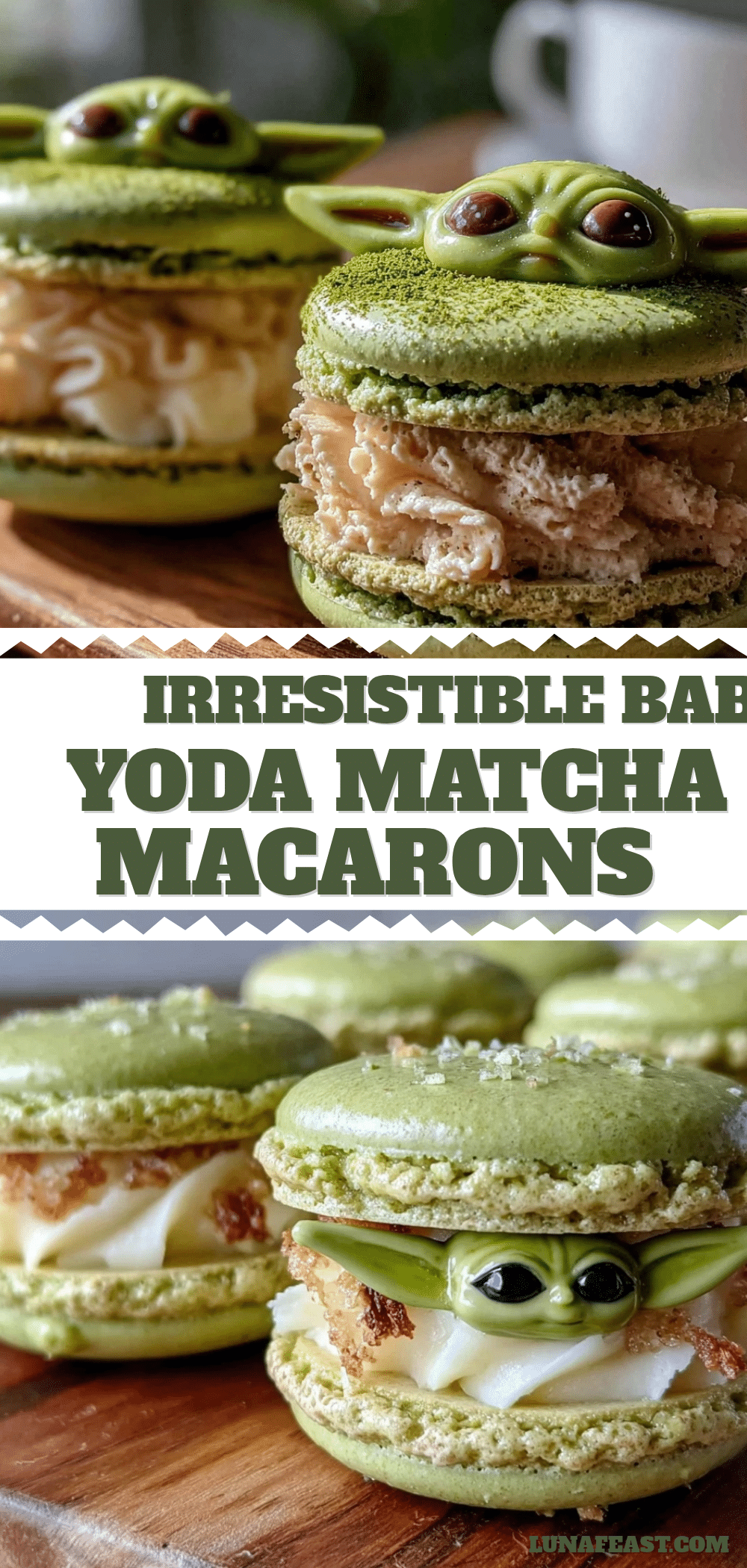 Baby Yoda Matcha Macarons recipe