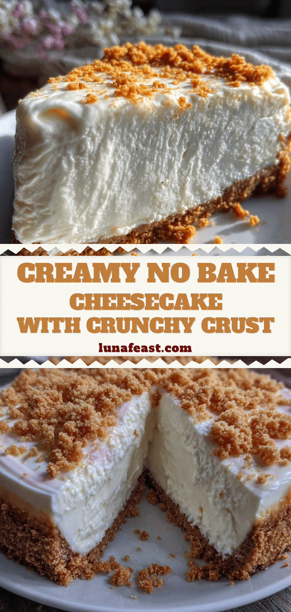 creamy no bake cheesecake with graham crust recipe