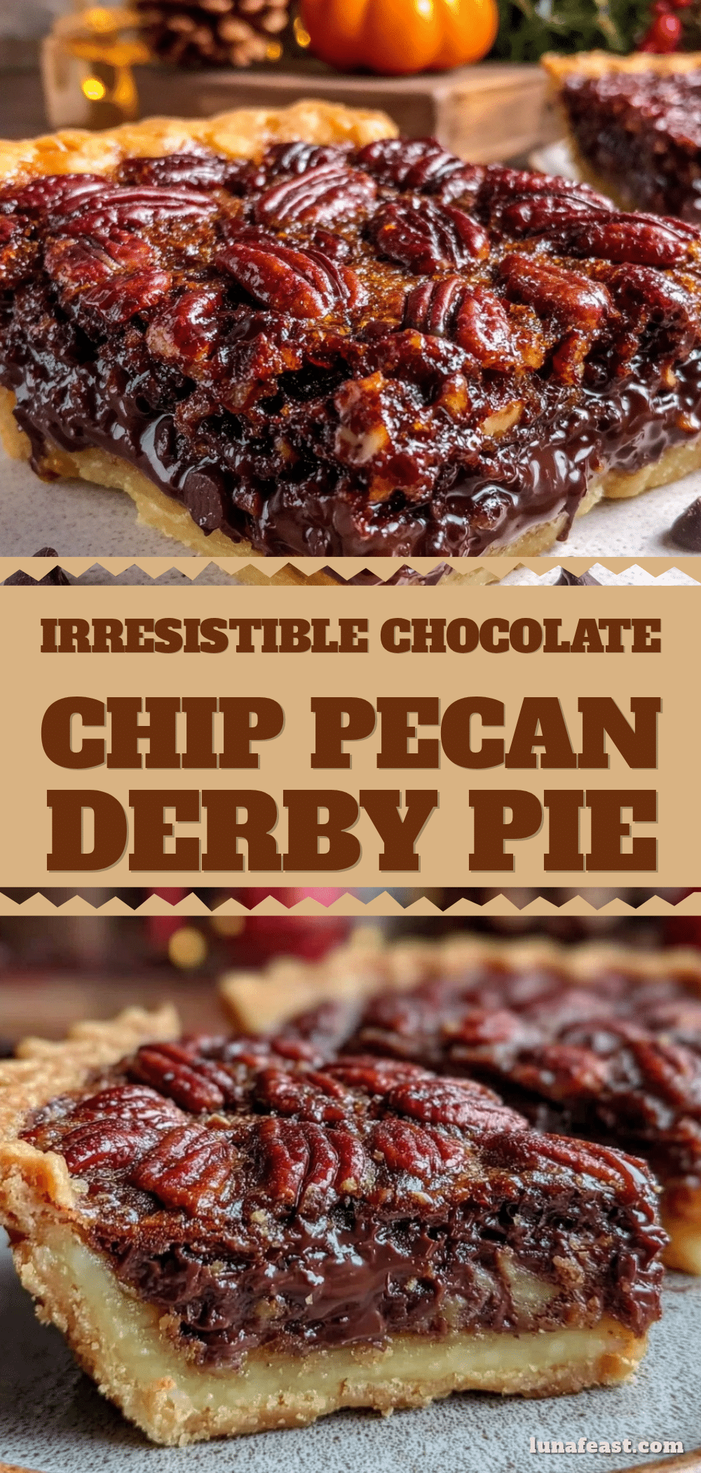 Derby pie with chocolate chips and pecans recipe