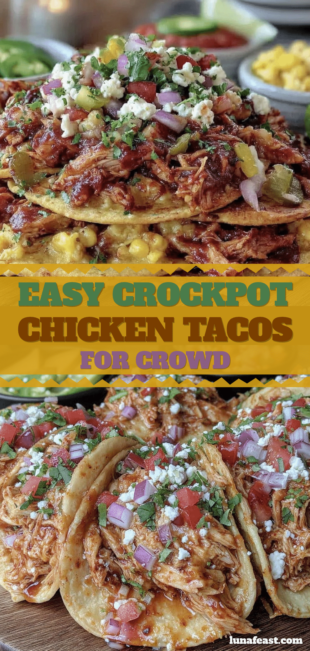 easy crockpot chicken tacos recipe