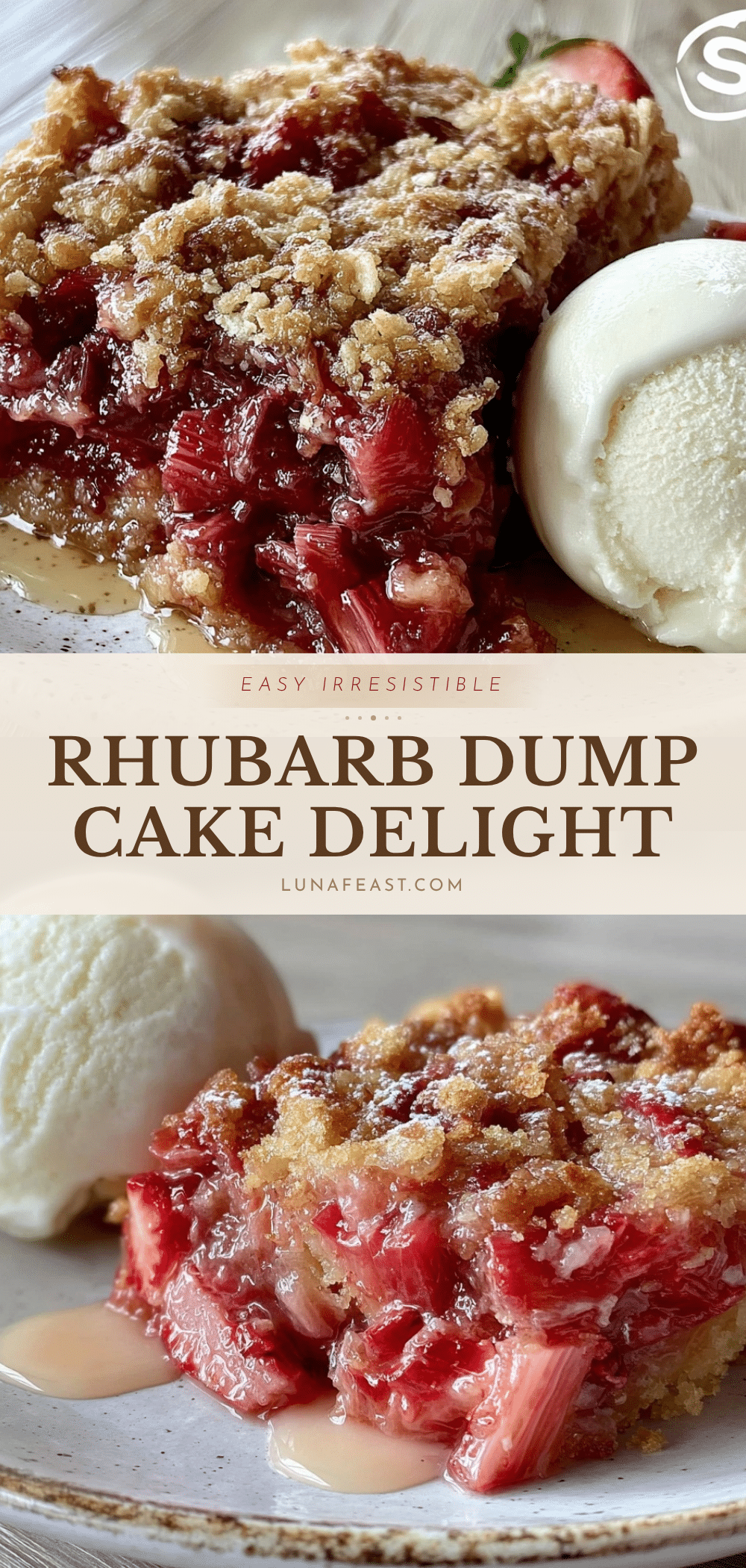 easy rhubarb dump cake recipe