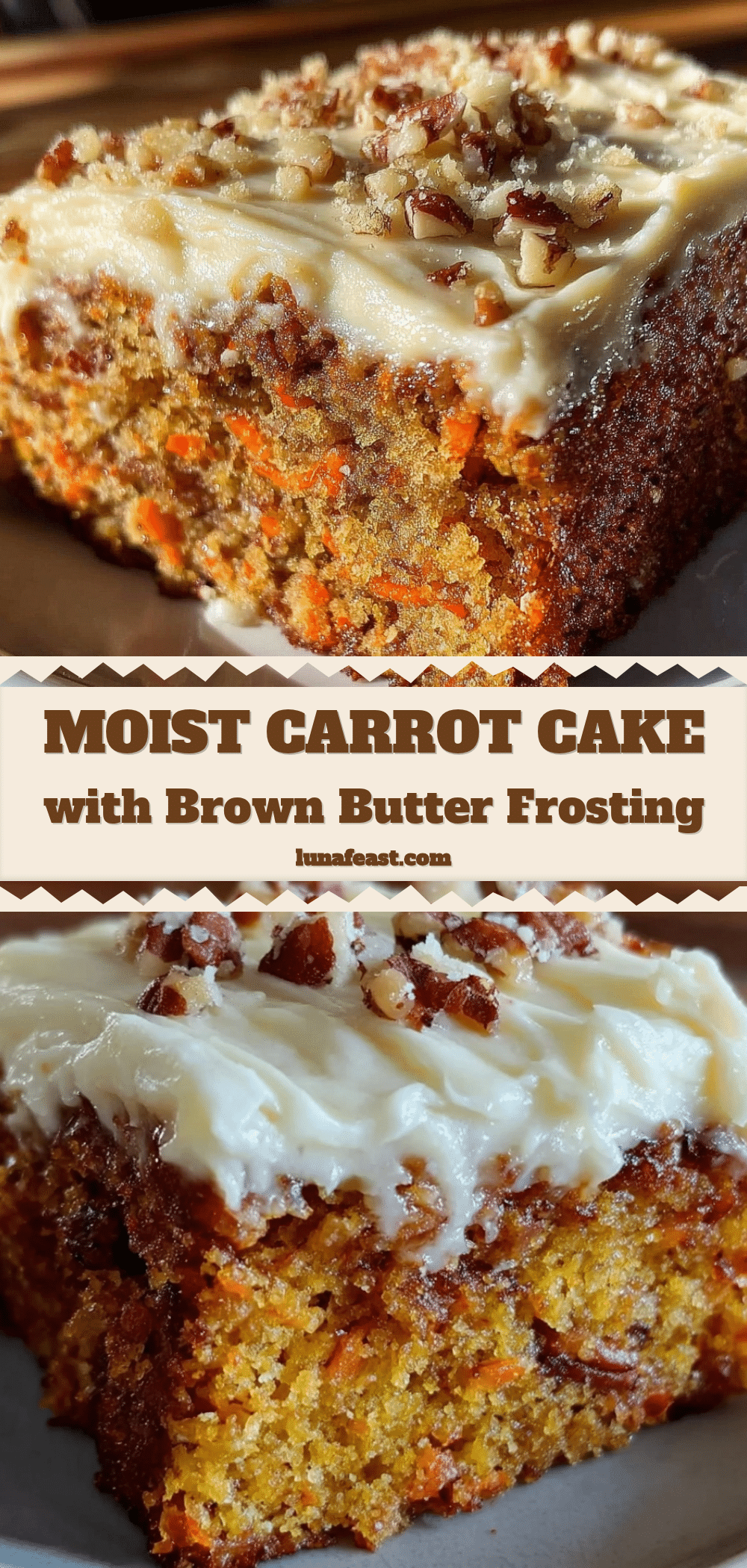 moist carrot cake brown butter cream cheese frosting recipe