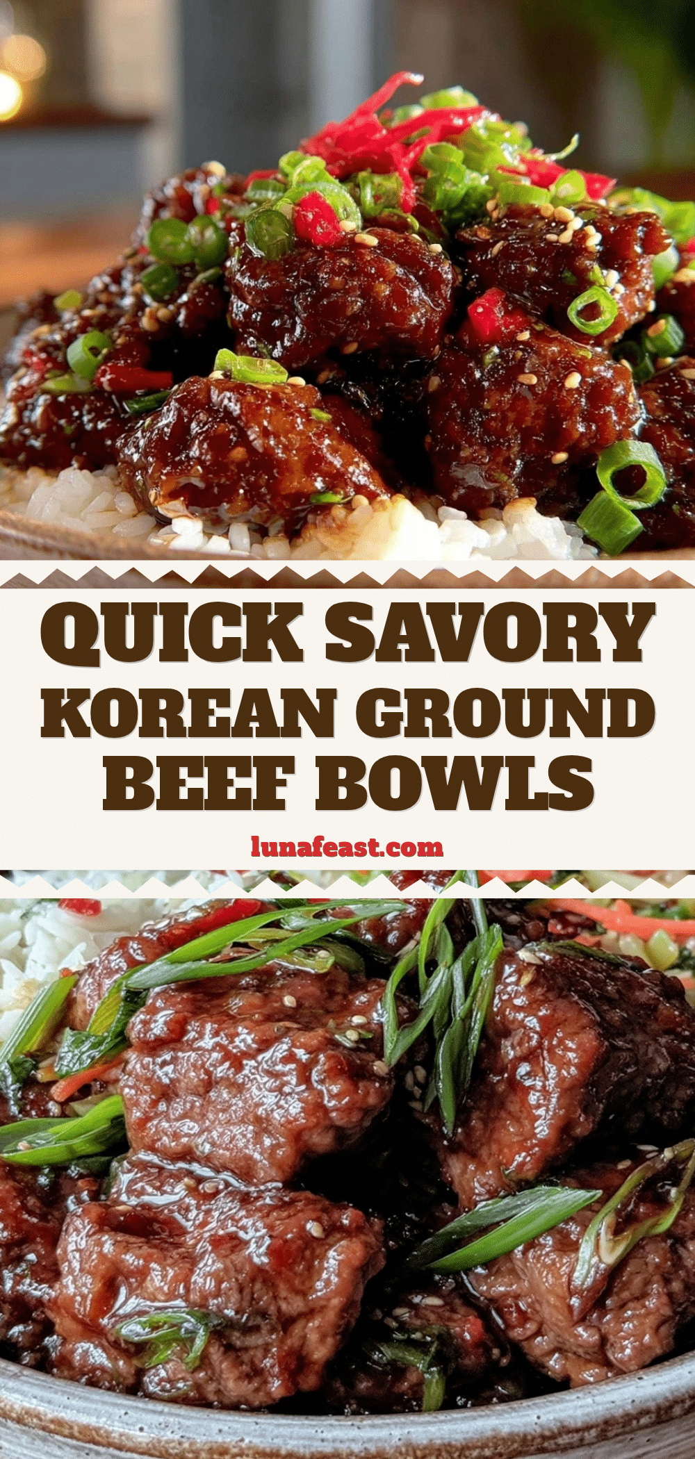 quick savory korean ground beef bowls recipe