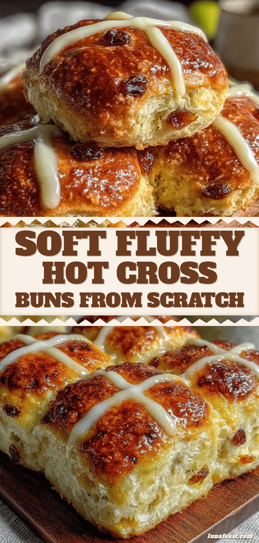 soft fluffy hot cross buns recipe